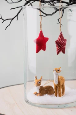 NANU-NANA Anhänger Rehkitz, Hellbraun, Liegend, 6 Cm