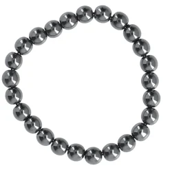 NANU-NANA Armband Edelstein-Energie, Hämatit/schwarz