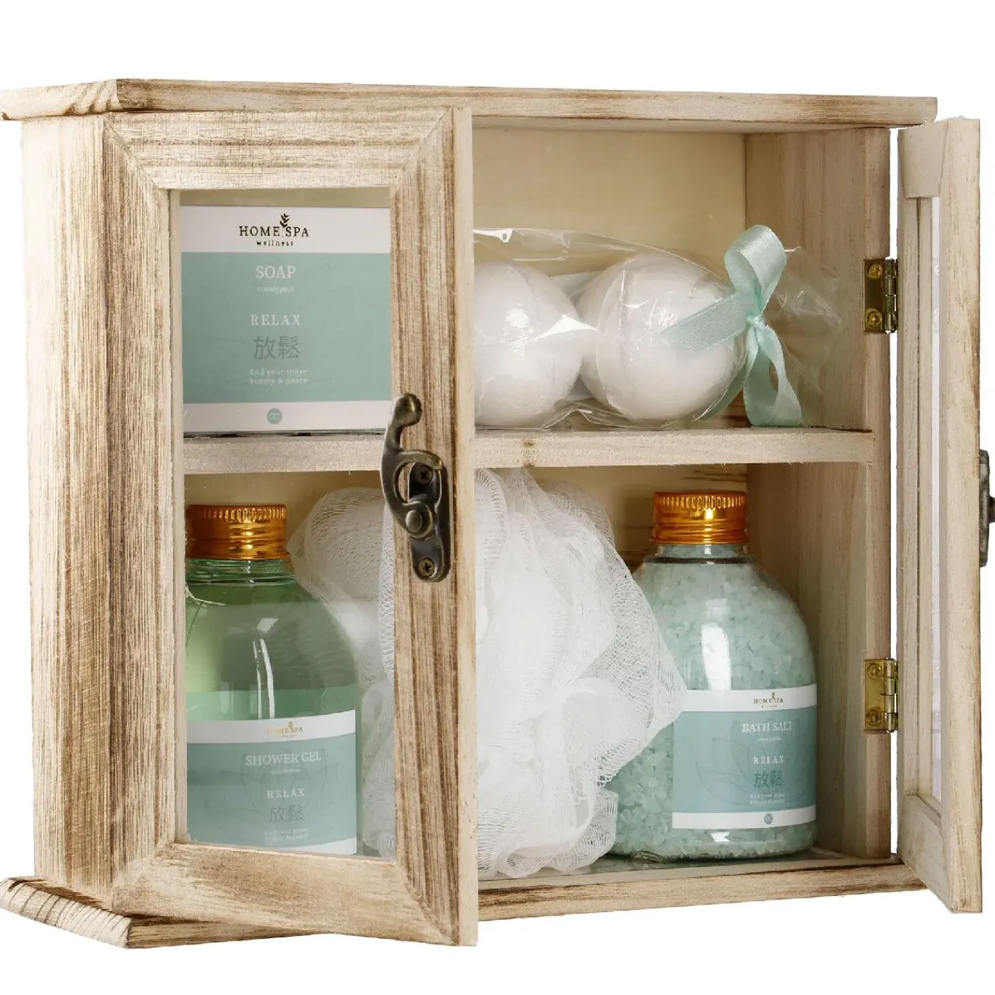 NANU-NANA Badeset Schrank, Home Spa/mint