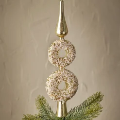NANU-NANA Baumspitze Fancy, Donuts/gold, 30 Cm