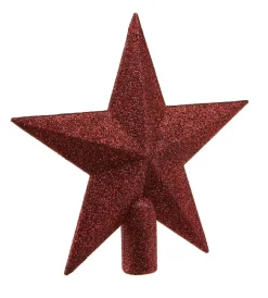 NANU-NANA Baumspitze Stern Glitter, Dunkelrot, 20 Cm
