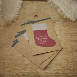 NANU-NANA 6er Set Anhänger Mit Kordel, Strumpf