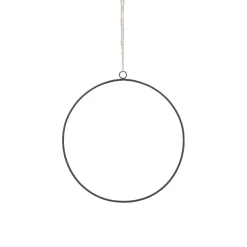 NANU-NANA 3er Set Deko-Ringe, Schwarz/matt