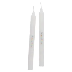 NANU-NANA 2er Set Stabkerze Geburtstag, Happy Birthday/ Konfetti
