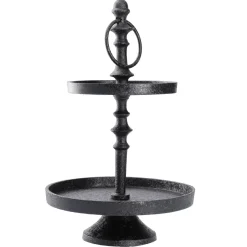 NANU-NANA Etagere Shiva, 2 Teller, Schwarz, 32 Cm