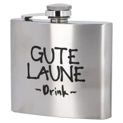 NANU-NANA Flachmann Spruch, Gute Laune, 150 Ml