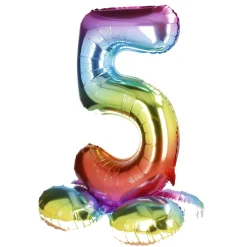 NANU-NANA Folienballon Zahl 5, Stehend, 81 Cm