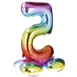 NANU-NANA Folienballon Zahl 5, Stehend, 81 Cm