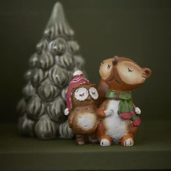 NANU-NANA Fuchs Mit Eule, Eule Links, 6 Cm