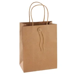 NANU-NANA Geschenktüte Mit Knopf, Braun, 17.5 X 23 Cm