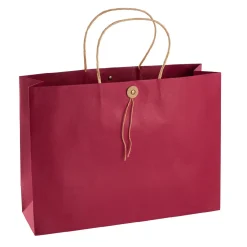 NANU-NANA Geschenktüte Mit Knopf, Rot, 32.5 X 24 Cm