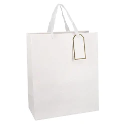 NANU-NANA Geschenktüte Prägung, Weiß, 25.4 X 30.5 Cm