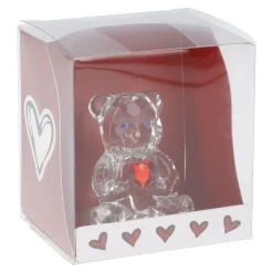 NANU-NANA Glas-Teddybär Mit Herz, 4.5 Cm