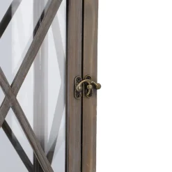 NANU-NANA Holz-Laterne Medan, Braun-gewischt, 57.5 Cm