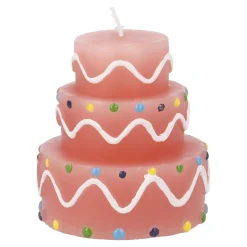 NANU-NANA Kerze Geburtstag, Tortenform, Rosa, 6 X 7 Cm