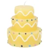 NANU-NANA Kerze Geburtstag, Tortenform, Gelb, 6 X 7 Cm