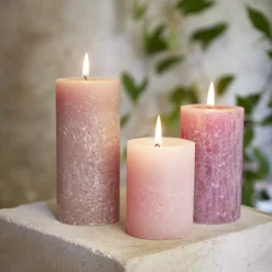 NANU-NANA Kerze Rustik, Lara, Altrosa, 12 Cm