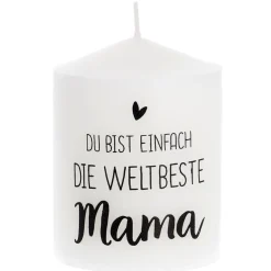 NANU-NANA Kerze Spruch, Beste Mama, 6 X 8 Cm