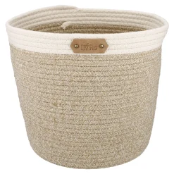 NANU-NANA Korb Hoch, Rund/natur-weiß, 30 X 27 Cm