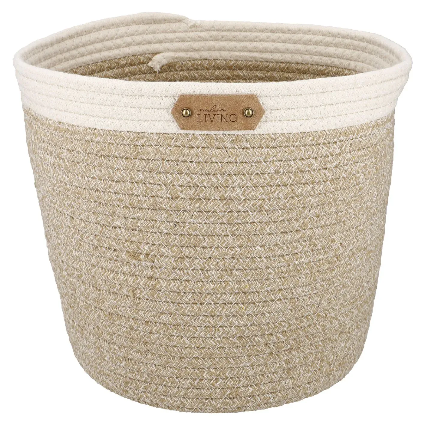 NANU-NANA Korb Hoch, Rund/natur-weiß, 30 X 27 Cm