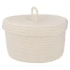 NANU-NANA Korb Mit Deckel, Weiß, 24 X 15 Cm