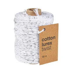 NANU-NANA Kordel Lurex, Creme , 50 M