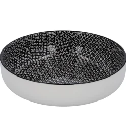 NANU-NANA Schale China Mit Rand, Perlen, Schw/wss, 17 Cm