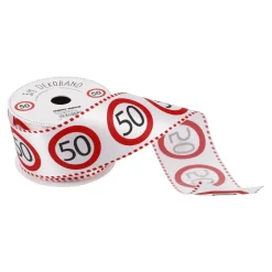 NANU-NANA Schleifenband Geburtstag, 50, 5 Meter