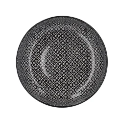 NANU-NANA Schüssel China, Flach, Perlen, Schw/wss, 23 Cm