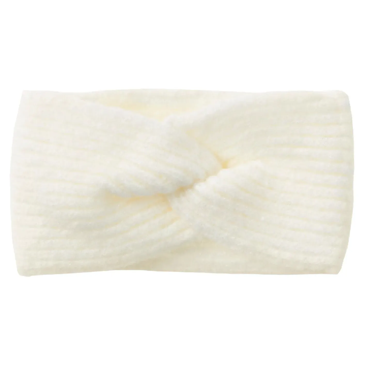 NANU-NANA Stirnband Melange Mit Knoten, Offwhite