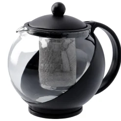 NANU-NANA Teekanne Mit Filter, Schwarz, 1250 Ml