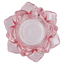 NANU-NANA Teelichthalter Lotus, Rosa, 11 X 5.5 Cm