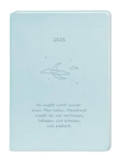 NANU-NANA Terminplaner Lederlook, 2025, Hellblau