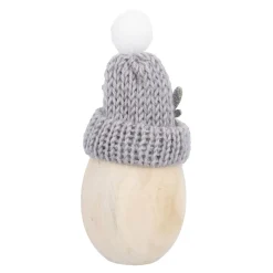 NANU-NANA Wichtel Mütze/Geweih, Grau, 9 Cm